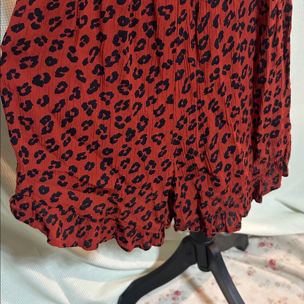 Moral Fiber Red and Black Leopard Print Camisole - Picture 4 of 7